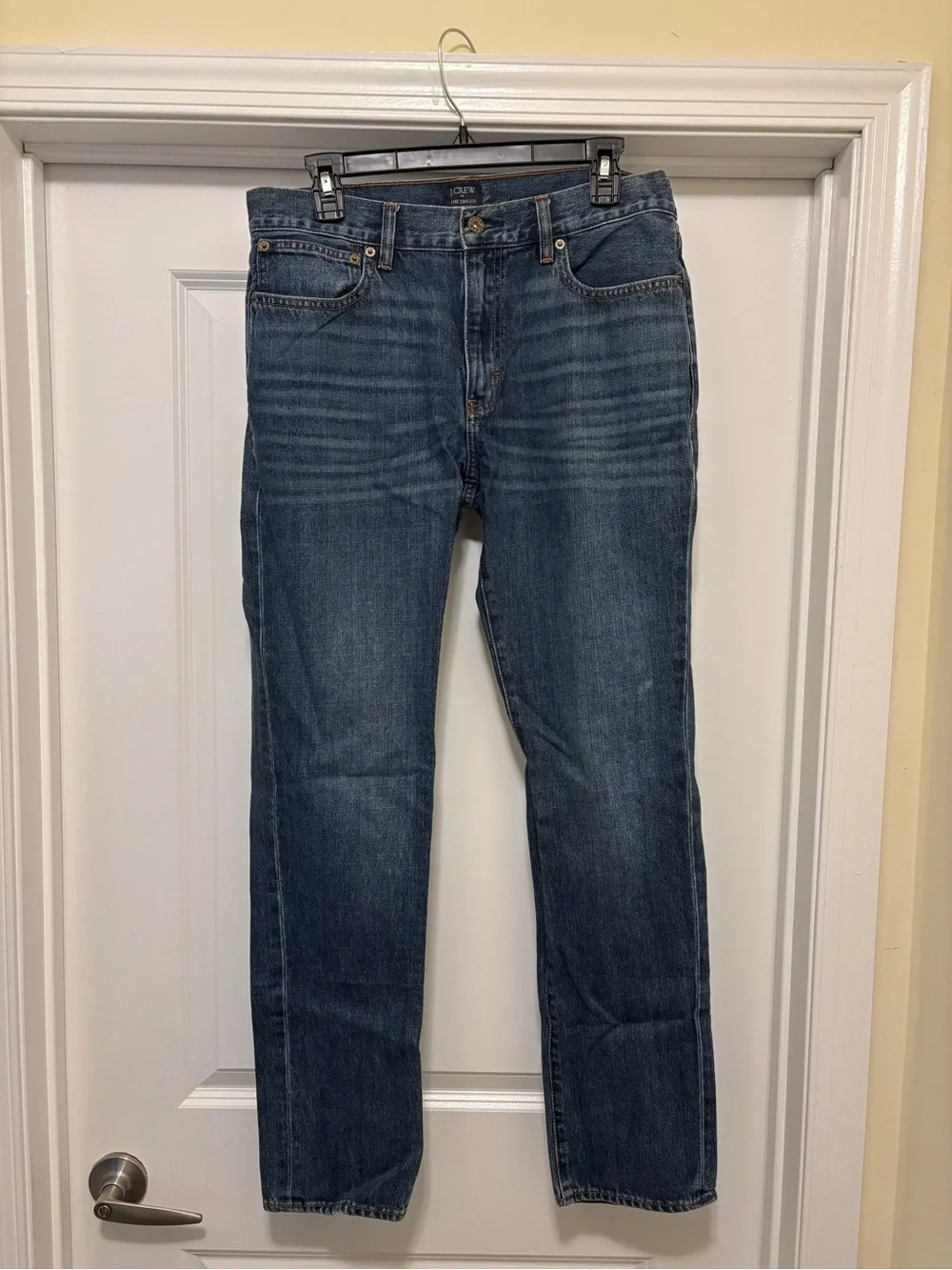 J. Crew Men's Straight Leg Jeans - Dark Blue Wash (Driggs)